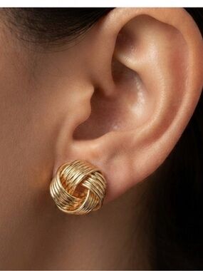 5/$25 Classic Twisted Gold Earrings
